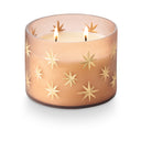 Woodfire Frosted Star Glass Candle